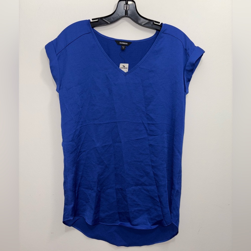 NEW Express Women's Blue V-Neck Top
